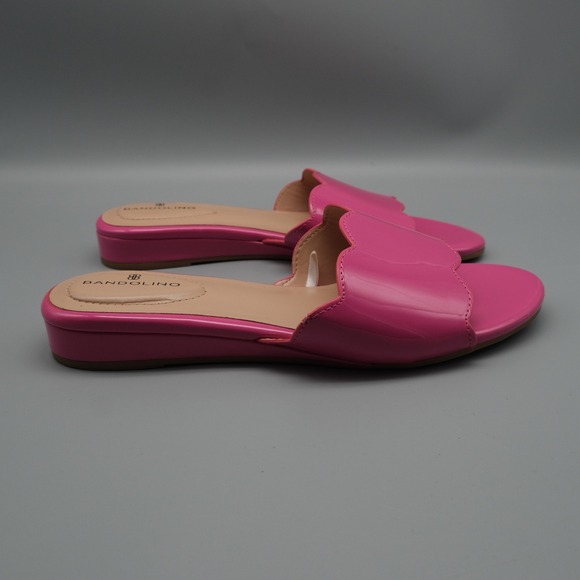 Bandalino Women's Pink Kayla Sandals Leather Scalloped Slide ‎ Size 8M - Picture 11 of 12